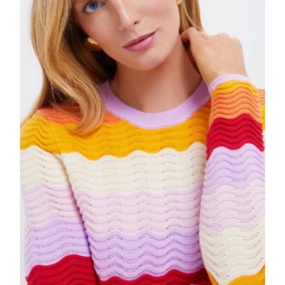 Hyacinth House Montego Knit Midi Dress - Sunset Stripe Nwt $178 Size Small ES - Picture 6 of 7